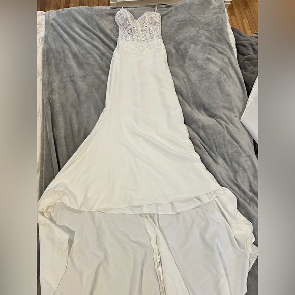 Maggie Sotterro 20rk 714✨New sz4- Brand New!🤍Fitted w/Bustle Underneath-nostrap - Picture 15 of 17